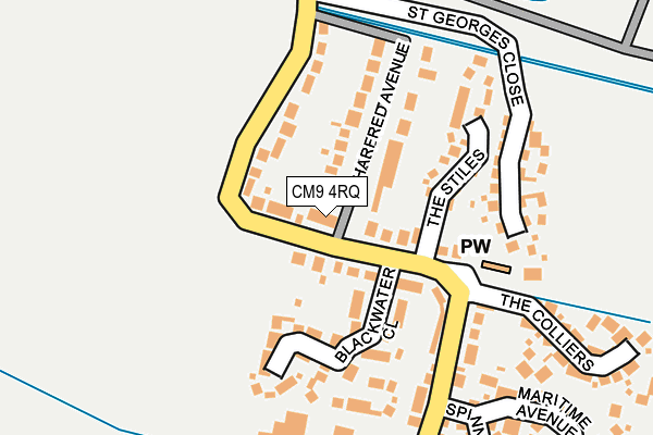 CM9 4RQ map - OS OpenMap – Local (Ordnance Survey)
