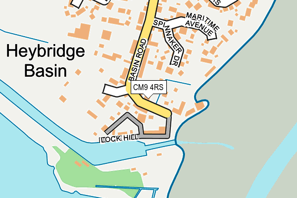 CM9 4RS map - OS OpenMap – Local (Ordnance Survey)