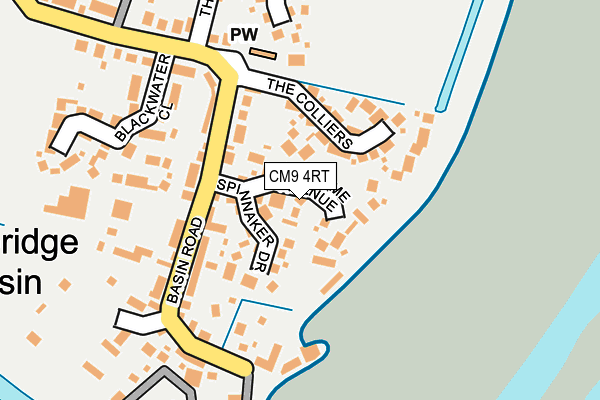 CM9 4RT map - OS OpenMap – Local (Ordnance Survey)