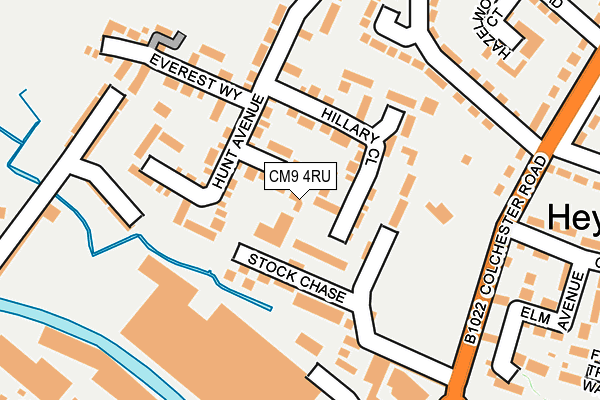 CM9 4RU map - OS OpenMap – Local (Ordnance Survey)
