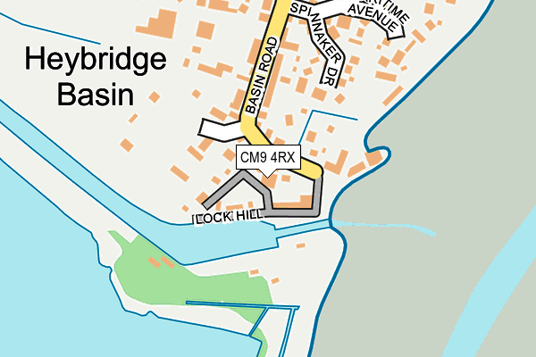 CM9 4RX map - OS OpenMap – Local (Ordnance Survey)