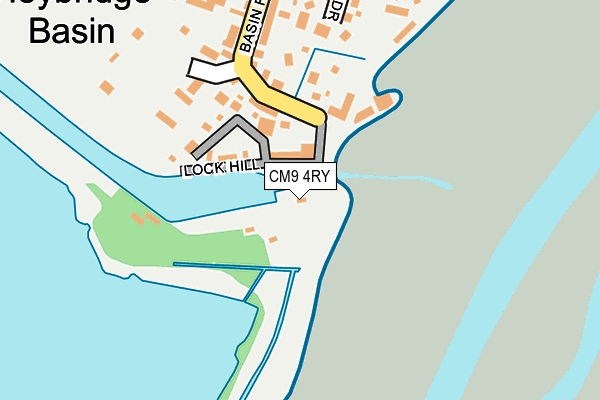 CM9 4RY map - OS OpenMap – Local (Ordnance Survey)