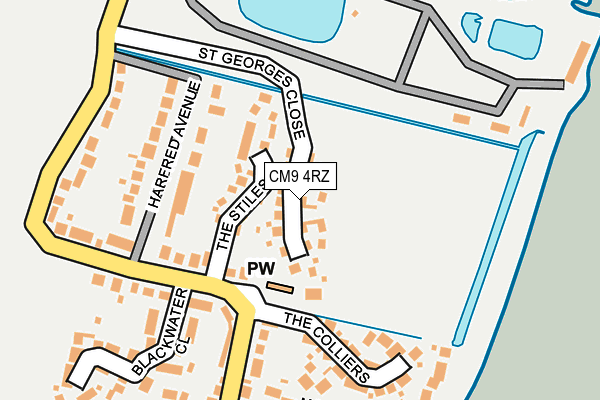 CM9 4RZ map - OS OpenMap – Local (Ordnance Survey)