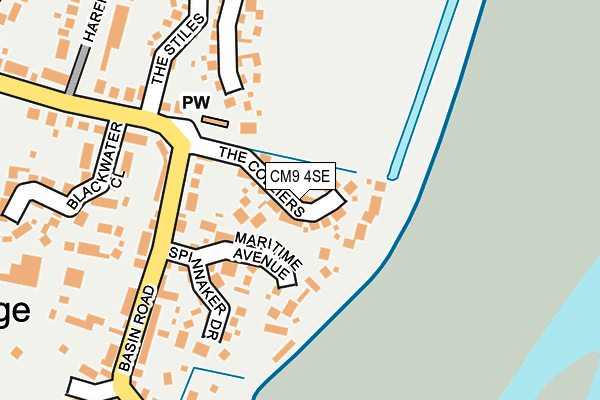 CM9 4SE map - OS OpenMap – Local (Ordnance Survey)