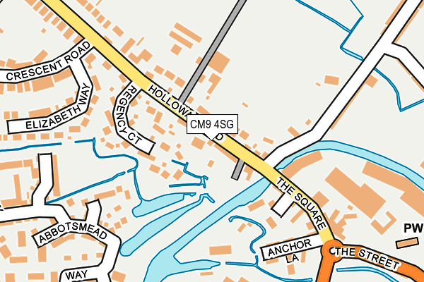 CM9 4SG map - OS OpenMap – Local (Ordnance Survey)