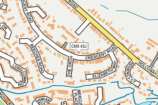CM9 4SJ map - OS OpenMap – Local (Ordnance Survey)