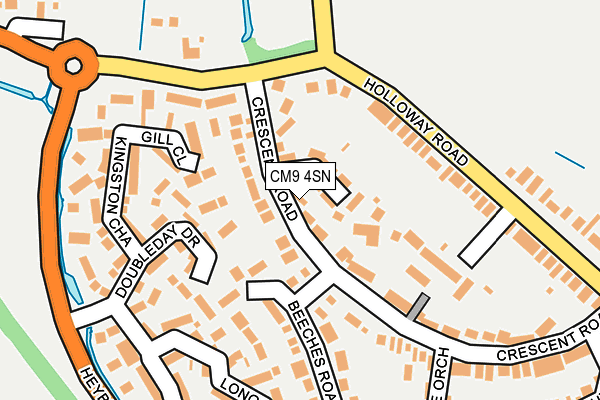 CM9 4SN map - OS OpenMap – Local (Ordnance Survey)