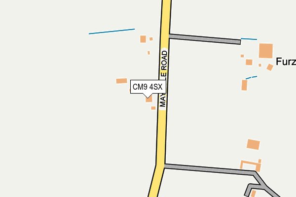 CM9 4SX map - OS OpenMap – Local (Ordnance Survey)
