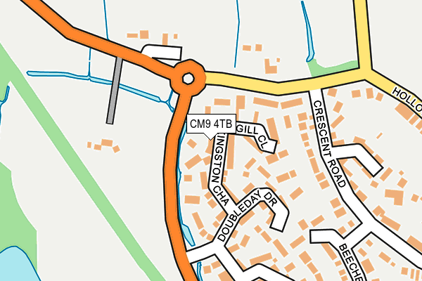 CM9 4TB map - OS OpenMap – Local (Ordnance Survey)