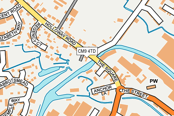 CM9 4TD map - OS OpenMap – Local (Ordnance Survey)