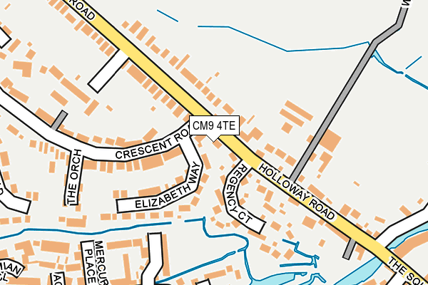 CM9 4TE map - OS OpenMap – Local (Ordnance Survey)