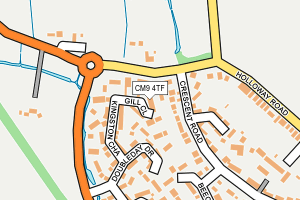 CM9 4TF map - OS OpenMap – Local (Ordnance Survey)