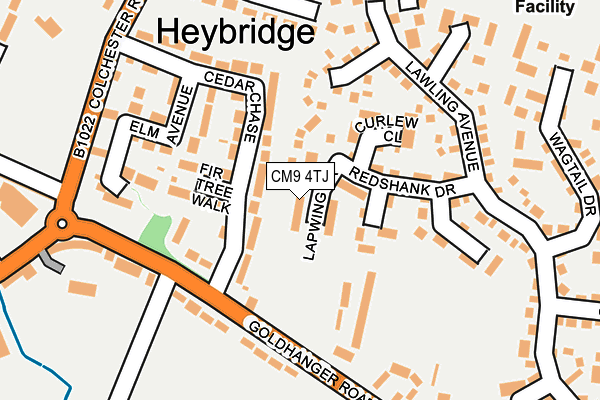 CM9 4TJ map - OS OpenMap – Local (Ordnance Survey)