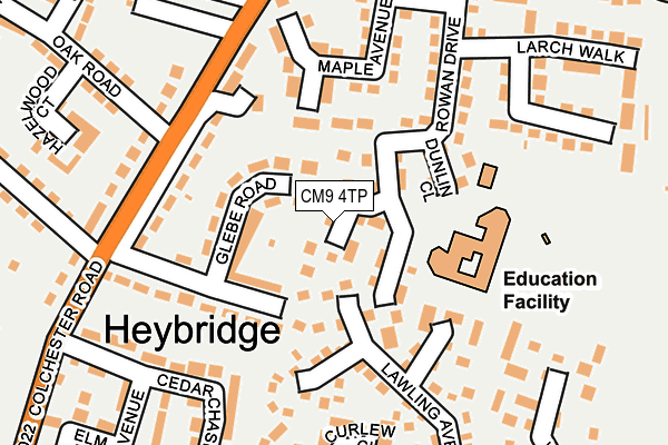 CM9 4TP map - OS OpenMap – Local (Ordnance Survey)