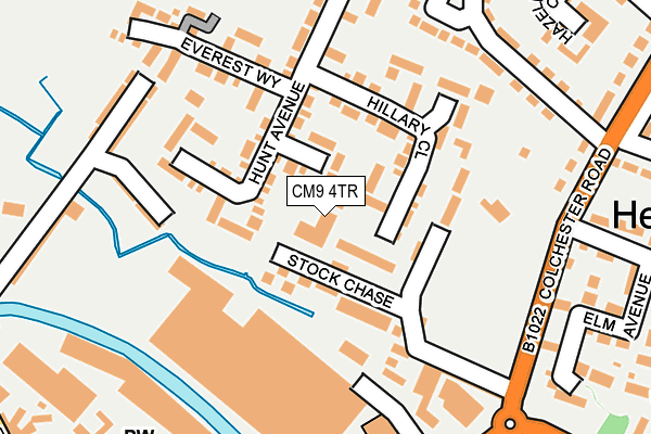 CM9 4TR map - OS OpenMap – Local (Ordnance Survey)