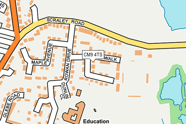 CM9 4TS map - OS OpenMap – Local (Ordnance Survey)