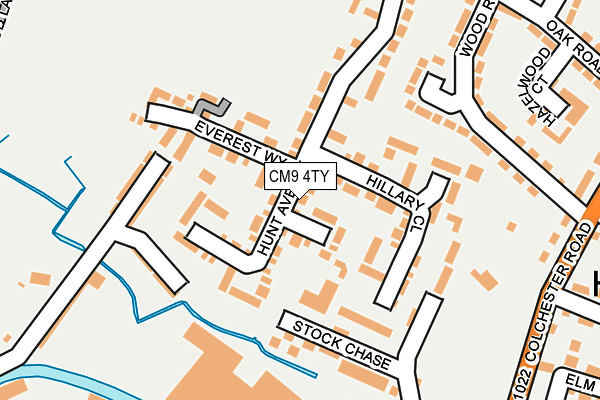 CM9 4TY map - OS OpenMap – Local (Ordnance Survey)