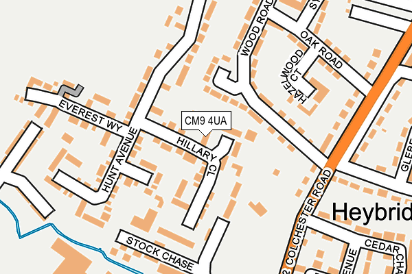 CM9 4UA map - OS OpenMap – Local (Ordnance Survey)