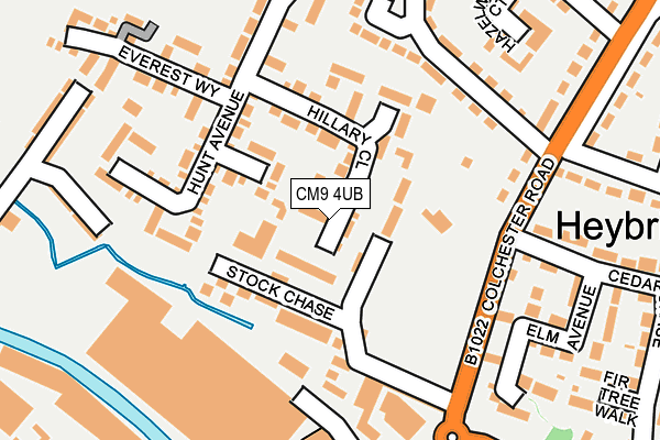 CM9 4UB map - OS OpenMap – Local (Ordnance Survey)