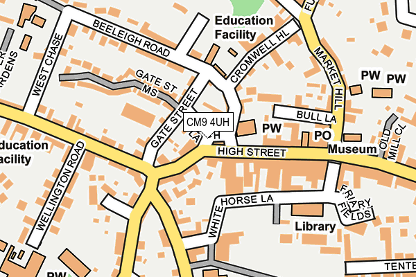 CM9 4UH map - OS OpenMap – Local (Ordnance Survey)