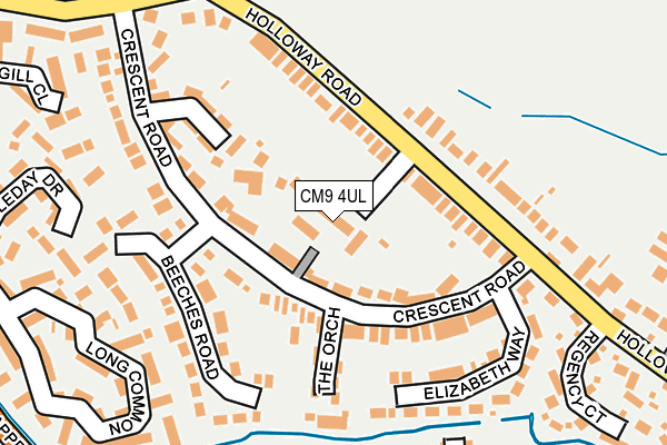 CM9 4UL map - OS OpenMap – Local (Ordnance Survey)