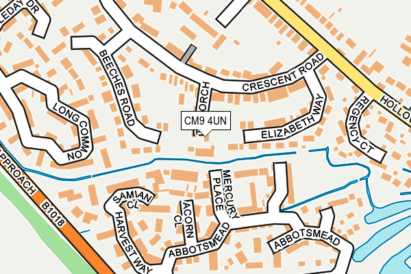 CM9 4UN map - OS OpenMap – Local (Ordnance Survey)