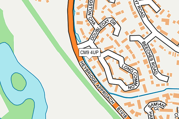 CM9 4UP map - OS OpenMap – Local (Ordnance Survey)