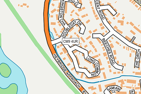 CM9 4UR map - OS OpenMap – Local (Ordnance Survey)