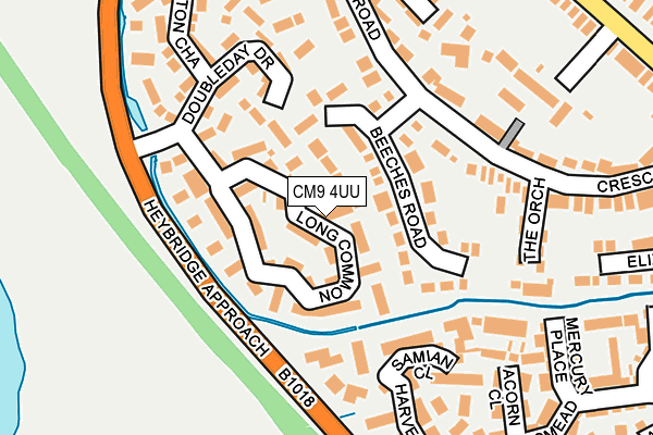 CM9 4UU map - OS OpenMap – Local (Ordnance Survey)
