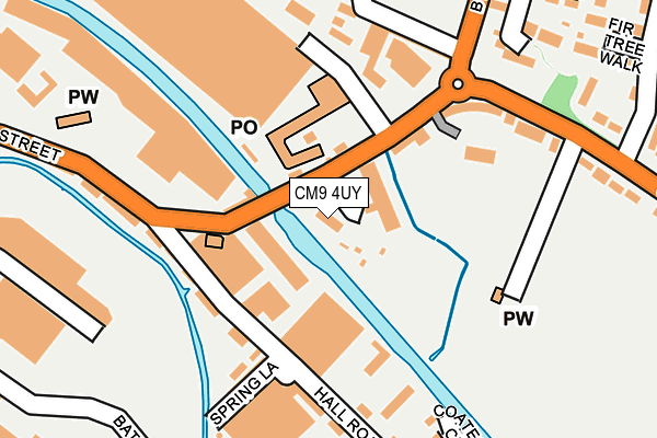 CM9 4UY map - OS OpenMap – Local (Ordnance Survey)