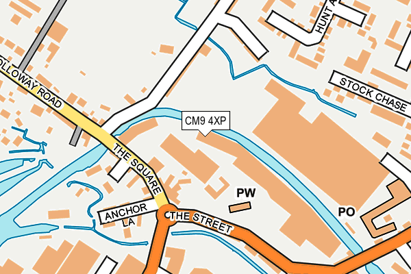 CM9 4XP map - OS OpenMap – Local (Ordnance Survey)