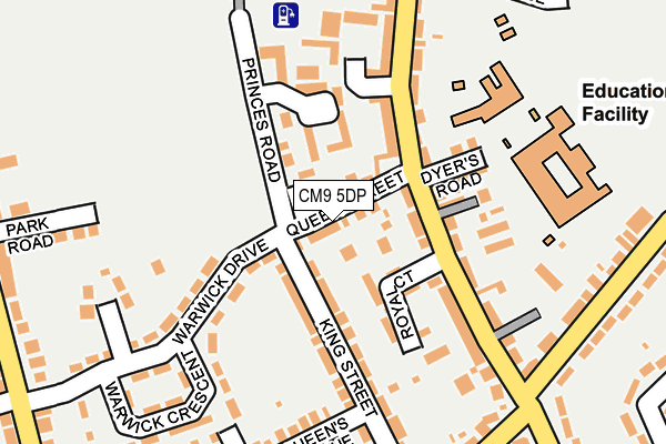 CM9 5DP map - OS OpenMap – Local (Ordnance Survey)