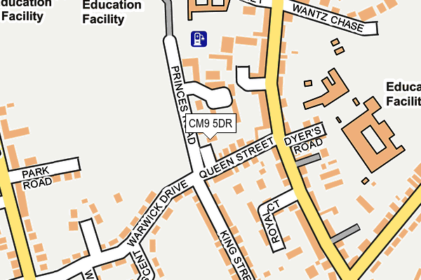 CM9 5DR map - OS OpenMap – Local (Ordnance Survey)