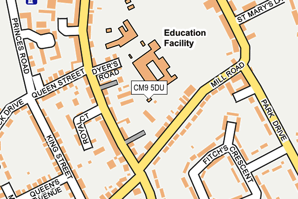 CM9 5DU map - OS OpenMap – Local (Ordnance Survey)