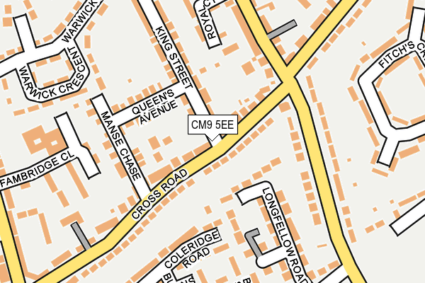 CM9 5EE map - OS OpenMap – Local (Ordnance Survey)