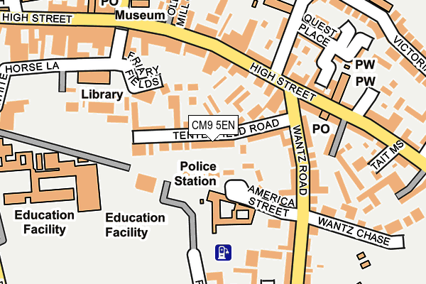 CM9 5EN map - OS OpenMap – Local (Ordnance Survey)