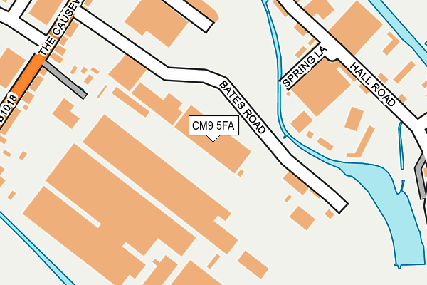 CM9 5FA map - OS OpenMap – Local (Ordnance Survey)