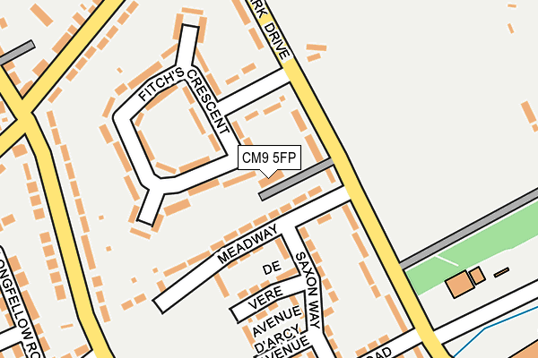 CM9 5FP map - OS OpenMap – Local (Ordnance Survey)