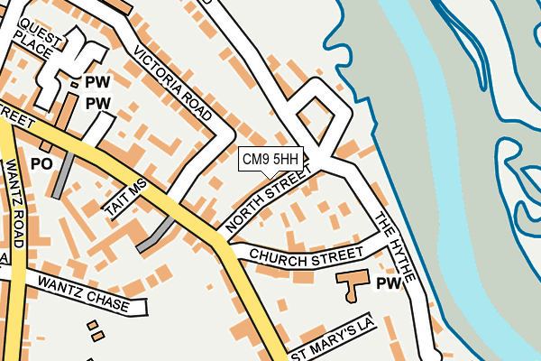 CM9 5HH map - OS OpenMap – Local (Ordnance Survey)