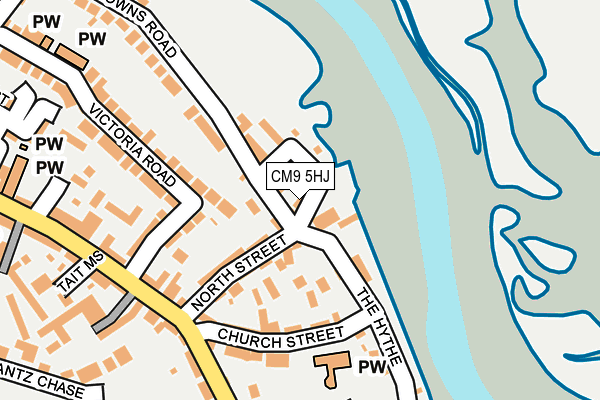 CM9 5HJ map - OS OpenMap – Local (Ordnance Survey)