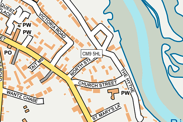 CM9 5HL map - OS OpenMap – Local (Ordnance Survey)