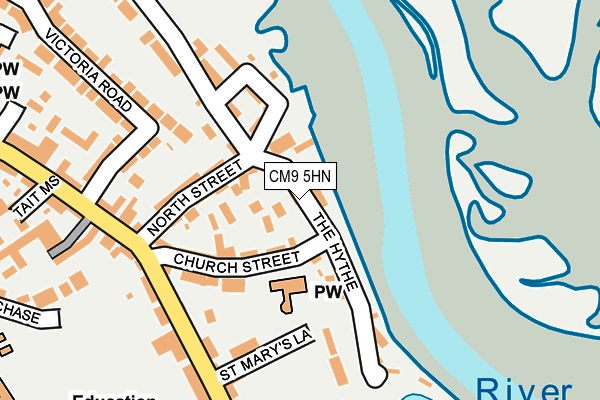 CM9 5HN map - OS OpenMap – Local (Ordnance Survey)