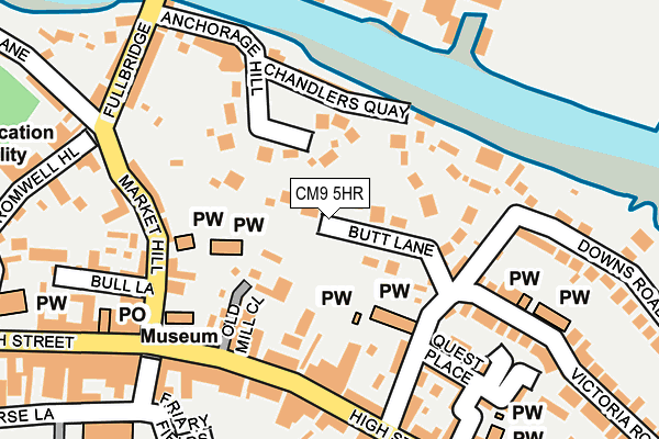 CM9 5HR map - OS OpenMap – Local (Ordnance Survey)