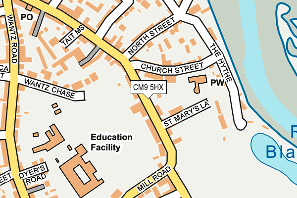 CM9 5HX map - OS OpenMap – Local (Ordnance Survey)