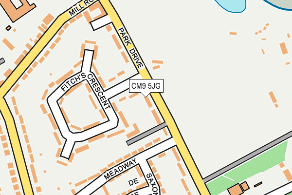 CM9 5JG map - OS OpenMap – Local (Ordnance Survey)