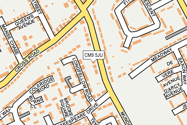 CM9 5JU map - OS OpenMap – Local (Ordnance Survey)