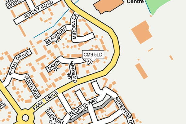 CM9 5LD map - OS OpenMap – Local (Ordnance Survey)