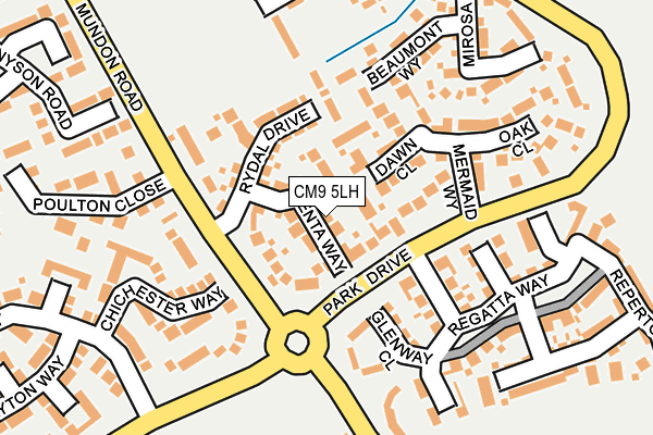 CM9 5LH map - OS OpenMap – Local (Ordnance Survey)