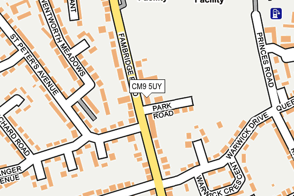 CM9 5UY map - OS OpenMap – Local (Ordnance Survey)