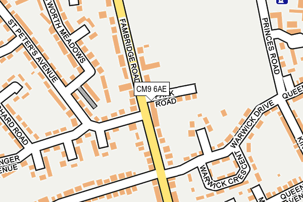 CM9 6AE map - OS OpenMap – Local (Ordnance Survey)